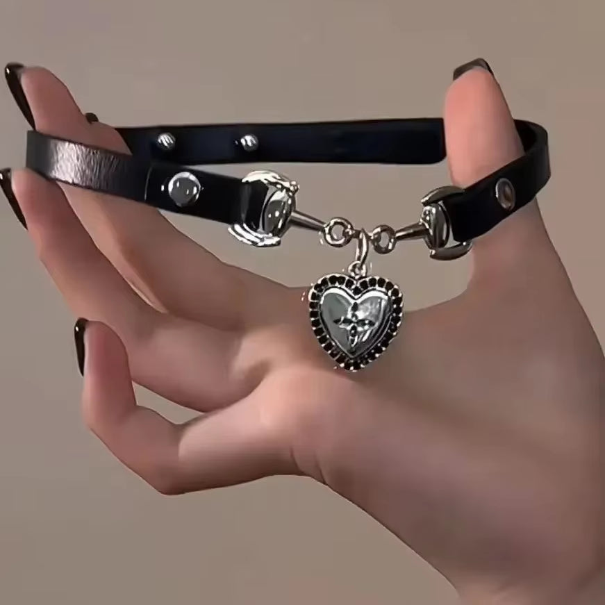 Gothic Y2K Red Butterfly Star Heart Cross Pendant Ghost Claw Choker Charms Necklaces Women Aesthetic Accessories Grunge Jewelry