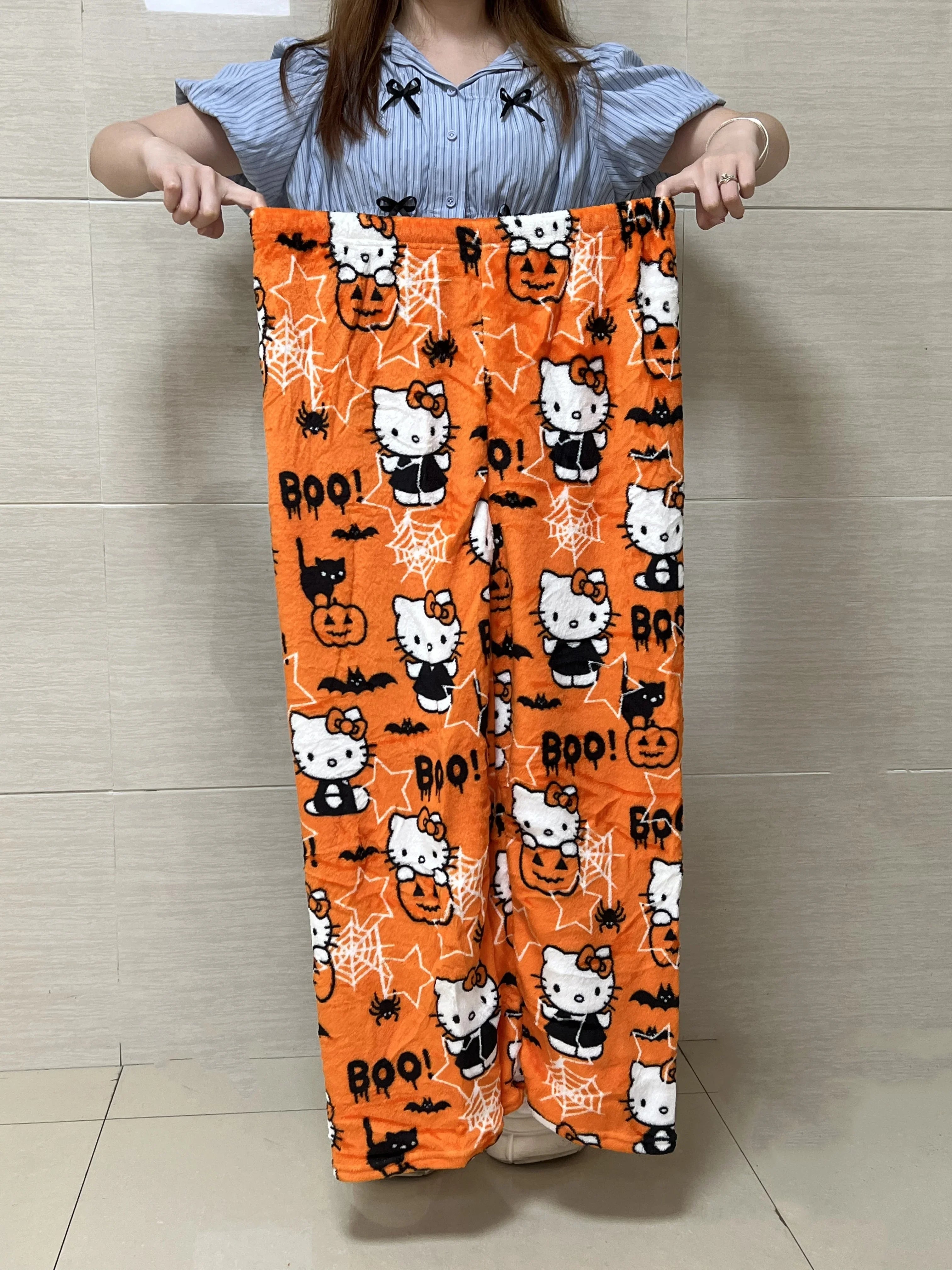 Y2K Hello Kitty Pajamas Pants Sanrio Anime Women'S Pajama Pants Cartoon Couple Home Sleepwear Trousers Leisure Home Clothing